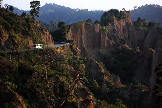 Through the mountains